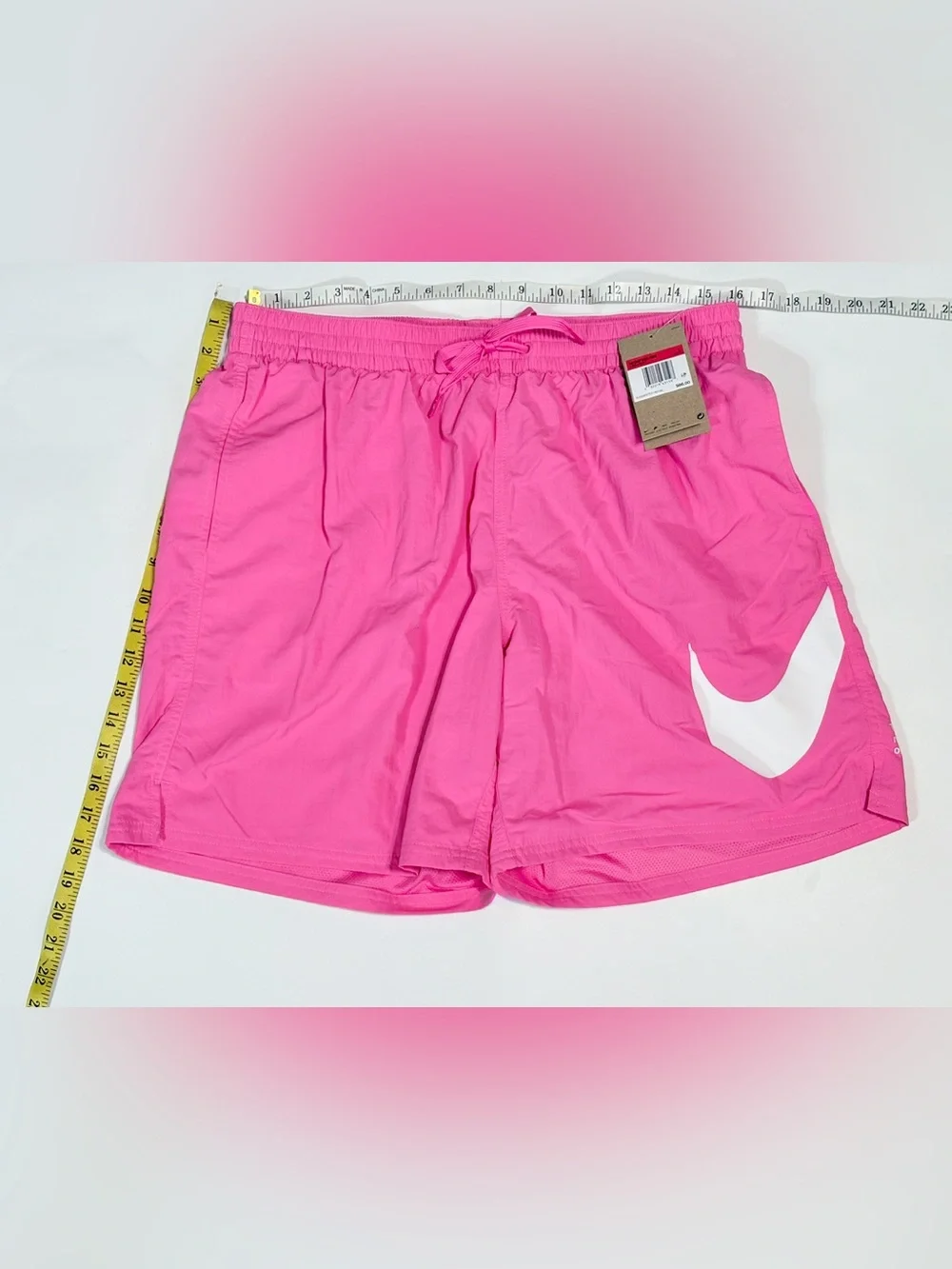 Nike Men's Hot Pink Swim Trunks with White Swoosh volley short board shorts